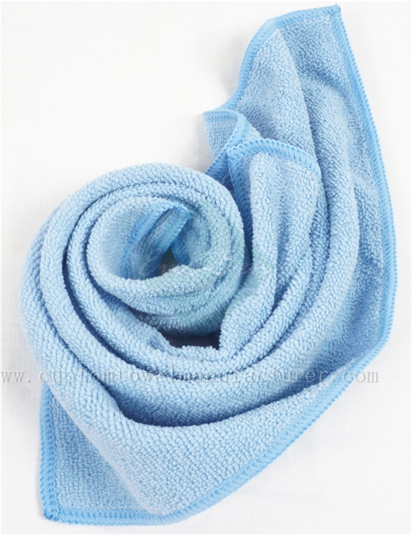 China Bulk Wholesale best microfiber cloth for house cleaning Supplier Custom Blue Microfiber Glass Towels Producer
